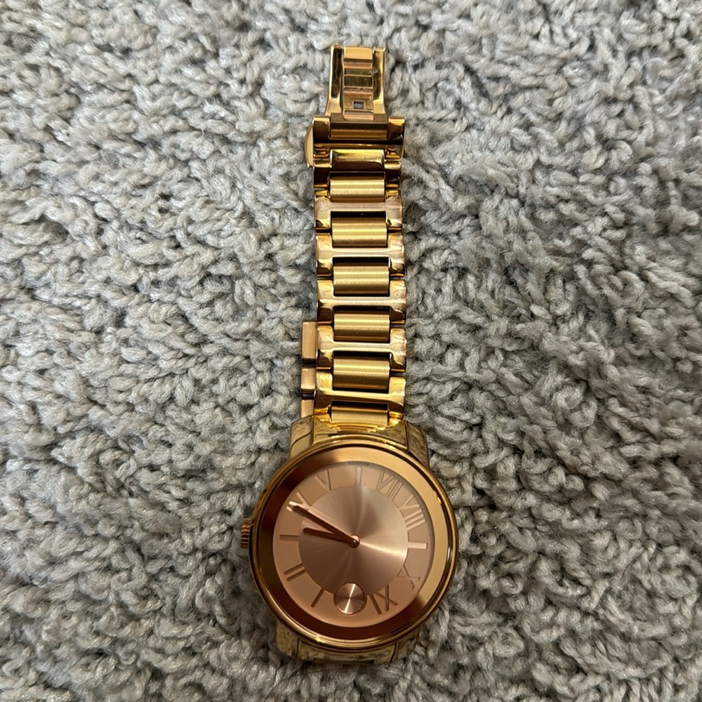 Movado rose gold watch